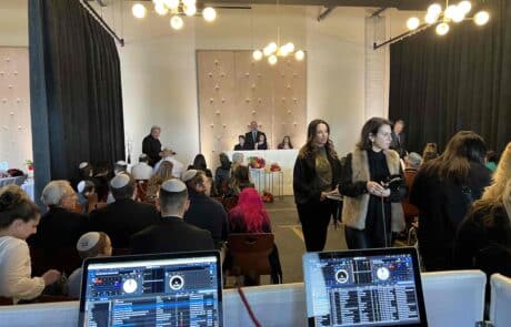 Raleigh Bar Bat Bnai Mitzvah Simcha Celebration at Whiitaker & Atlantic – photo booth & dj Torah Vows Ceremony